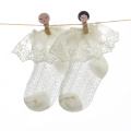 Chaussettes en dentelle pour bébé nouveau-né en coton bio peigné rose prix usine